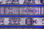 Laden Sie das Bild in den Galerie-Viewer, Huaco Stoff Ethno bunt gestreift aus Peru, webstoff Meterware zum Nähen, DIY Fabric, 50 cm, Blau
