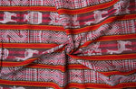 Laden Sie das Bild in den Galerie-Viewer, Huaco Stoff Ethno bunt gestreift aus Peru, webstoff Meterware zum Nähen, DIY Fabric, 50 cm, Rot
