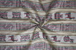 Laden Sie das Bild in den Galerie-Viewer, Huaco Stoff Ethno bunt gestreift aus Peru, webstoff Meterware zum Nähen, DIY Fabric, 50 cm, Beige
