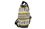 Laden Sie das Bild in den Galerie-Viewer, Ethno Rucksack Backpack aus Stoff und Leder Peru Hippie Boho Aguayo Inka
