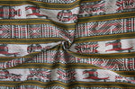 Laden Sie das Bild in den Galerie-Viewer, Huaco Stoff Ethno bunt gestreift aus Peru, webstoff Meterware zum Nähen, DIY Fabric, 50 cm, Grün
