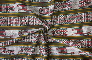 Huaco Stoff Ethno bunt gestreift aus Peru, webstoff Meterware zum Nähen, DIY Fabric, 50 cm, Grün