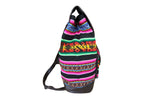 Laden Sie das Bild in den Galerie-Viewer, Ethno Rucksack Backpack aus Stoff und Leder Peru Hippie Boho Aguayo Inka
