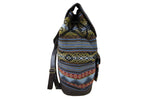 Laden Sie das Bild in den Galerie-Viewer, Ethno Rucksack Backpack aus Stoff und Leder Peru Hippie Boho Aguayo Inka
