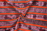 Laden Sie das Bild in den Galerie-Viewer, Huaco Stoff Ethno bunt gestreift aus Peru, webstoff Meterware zum Nähen, DIY Fabric, 50 cm, Orange
