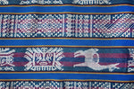 Laden Sie das Bild in den Galerie-Viewer, Huaco Stoff Ethno bunt gestreift aus Peru, webstoff Meterware zum Nähen, DIY Fabric, 50 cm, Hellblau
