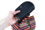 Laden Sie das Bild in den Galerie-Viewer, Ethno Rucksack Backpack aus Stoff und Leder Peru Hippie Boho Aguayo Inka
