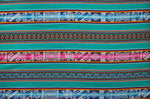 Laden Sie das Bild in den Galerie-Viewer, Chinchero Stoff Ethno bunt gestreift aus Peru, webstoff Meterware zum Nähen, DIY Fabric, 50 cm, Türkis
