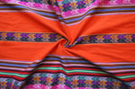 Laden Sie das Bild in den Galerie-Viewer, Machas Stoff Ethno bunt gestreift aus Peru, webstoff Meterware zum Nähen, DIY Fabric, 50 cm, Neon Orange
