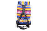 Laden Sie das Bild in den Galerie-Viewer, Ethno Rucksack Backpack aus Stoff und Leder Peru Hippie Boho Aguayo Inka
