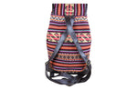 Laden Sie das Bild in den Galerie-Viewer, Ethno Rucksack Backpack aus Stoff und Leder Peru Hippie Boho Aguayo Inka
