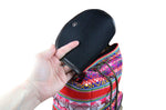 Laden Sie das Bild in den Galerie-Viewer, Ethno Rucksack Backpack aus Stoff und Leder Peru Hippie Boho Aguayo Inka
