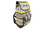 Laden Sie das Bild in den Galerie-Viewer, Ethno Rucksack Backpack aus Stoff und Leder Peru Hippie Boho Aguayo Inka
