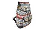 Laden Sie das Bild in den Galerie-Viewer, Ethno Rucksack Backpack aus Stoff und Leder Peru Hippie Boho Aguayo Inka
