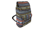 Laden Sie das Bild in den Galerie-Viewer, Ethno Rucksack Backpack aus Stoff und Leder Peru Hippie Boho Aguayo Inka
