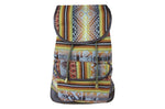 Laden Sie das Bild in den Galerie-Viewer, Ethno Rucksack Backpack aus Stoff und Leder Peru Hippie Boho Aguayo Inka
