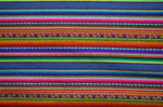 Laden Sie das Bild in den Galerie-Viewer, Kilya Stoff Ethno bunt gestreift aus Peru, webstoff Meterware zum Nähen, DIY Fabric, 50 cm, Blau
