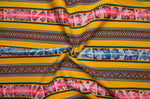 Laden Sie das Bild in den Galerie-Viewer, Chinchero Stoff Ethno bunt gestreift aus Peru, webstoff Meterware zum Nähen, DIY Fabric, 50 cm, Gelb
