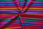 Laden Sie das Bild in den Galerie-Viewer, Jaujino Stoff Ethno bunt gestreift aus Peru, webstoff Meterware zum Nähen, DIY Fabric, 50 cm, Magenta
