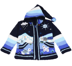 Kinderstrickjacke Dunkelblau