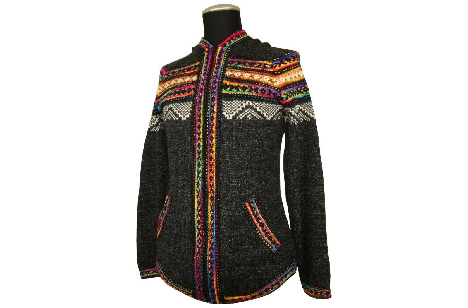 Alpaka Strickjacke Dunkelgrau