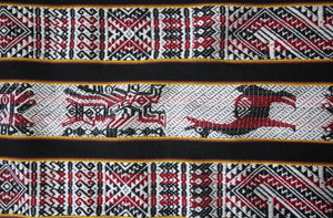 Huaco Stoff Ethno bunt gestreift aus Peru, webstoff Meterware zum Nähen, DIY Fabric, 50 cm, Schwarz