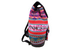 Laden Sie das Bild in den Galerie-Viewer, Ethno Rucksack Backpack aus Stoff und Leder Peru Hippie Boho Aguayo Inka
