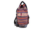 Laden Sie das Bild in den Galerie-Viewer, Ethno Rucksack Backpack aus Stoff und Leder Peru Hippie Boho Aguayo Inka
