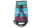 Laden Sie das Bild in den Galerie-Viewer, Ethno Rucksack Backpack aus Stoff und Leder Peru Hippie Boho Aguayo Inka
