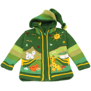 Kinderstrickjacke Grün