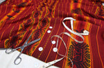 Laden Sie das Bild in den Galerie-Viewer, Pastorita Stoff Ethno bunt gestreift aus Peru, webstoff Meterware zum Nähen, DIY Fabric, 50 cm, Rot Orange
