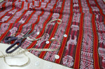 Laden Sie das Bild in den Galerie-Viewer, Huaco Stoff Ethno bunt gestreift aus Peru, webstoff Meterware zum Nähen, DIY Fabric, 50 cm, Rot
