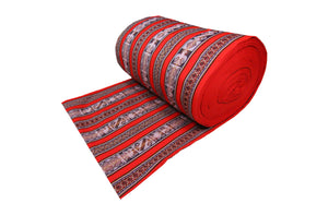 Pastorita Stoff Ethno bunt gestreift aus Peru, webstoff Meterware zum Nähen, DIY Fabric, 50 cm, Rot