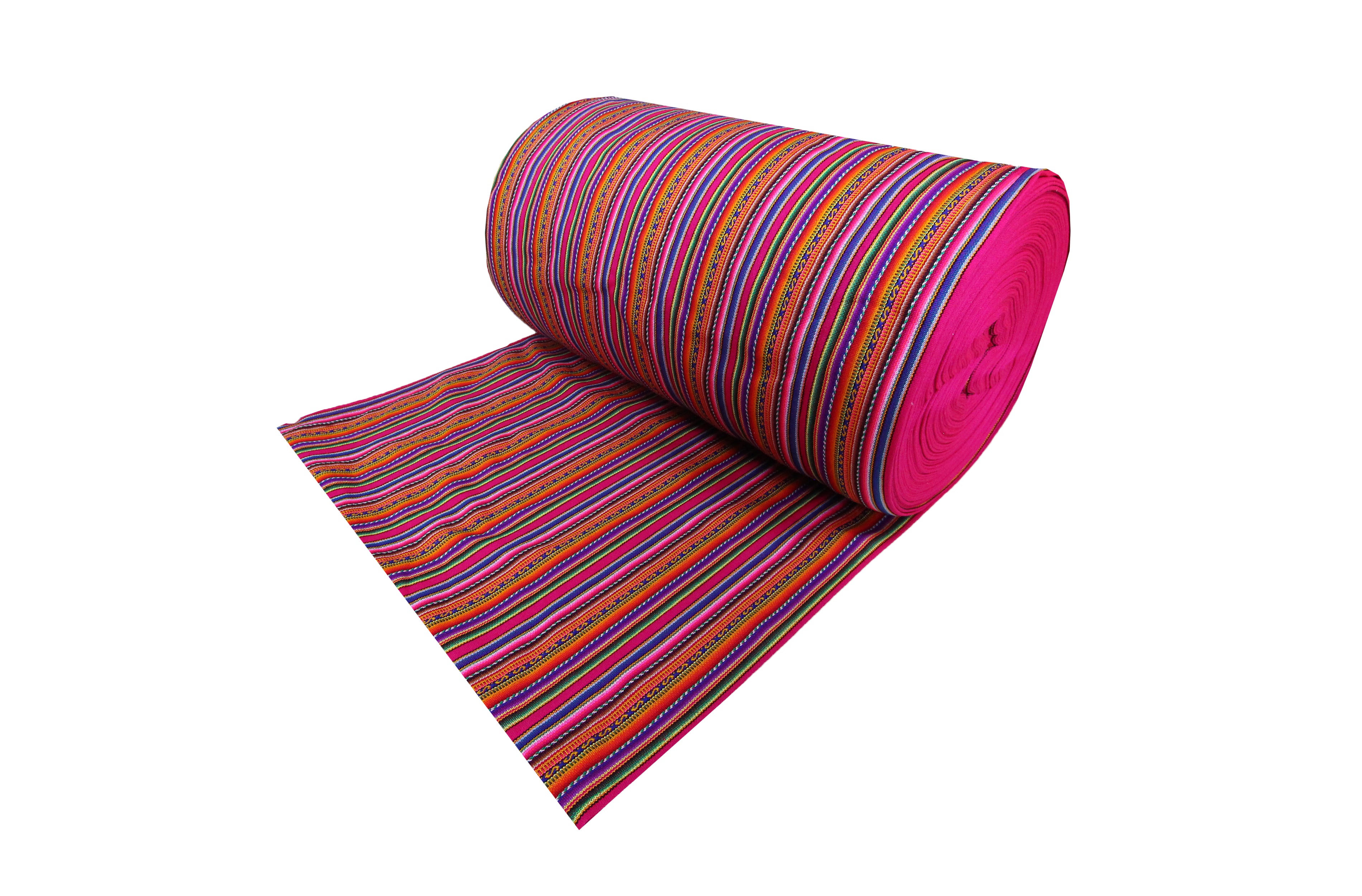 Kilya Stoff Ethno bunt gestreift aus Peru, webstoff Meterware zum Nähen, DIY Fabric, 50 cm, Magenta