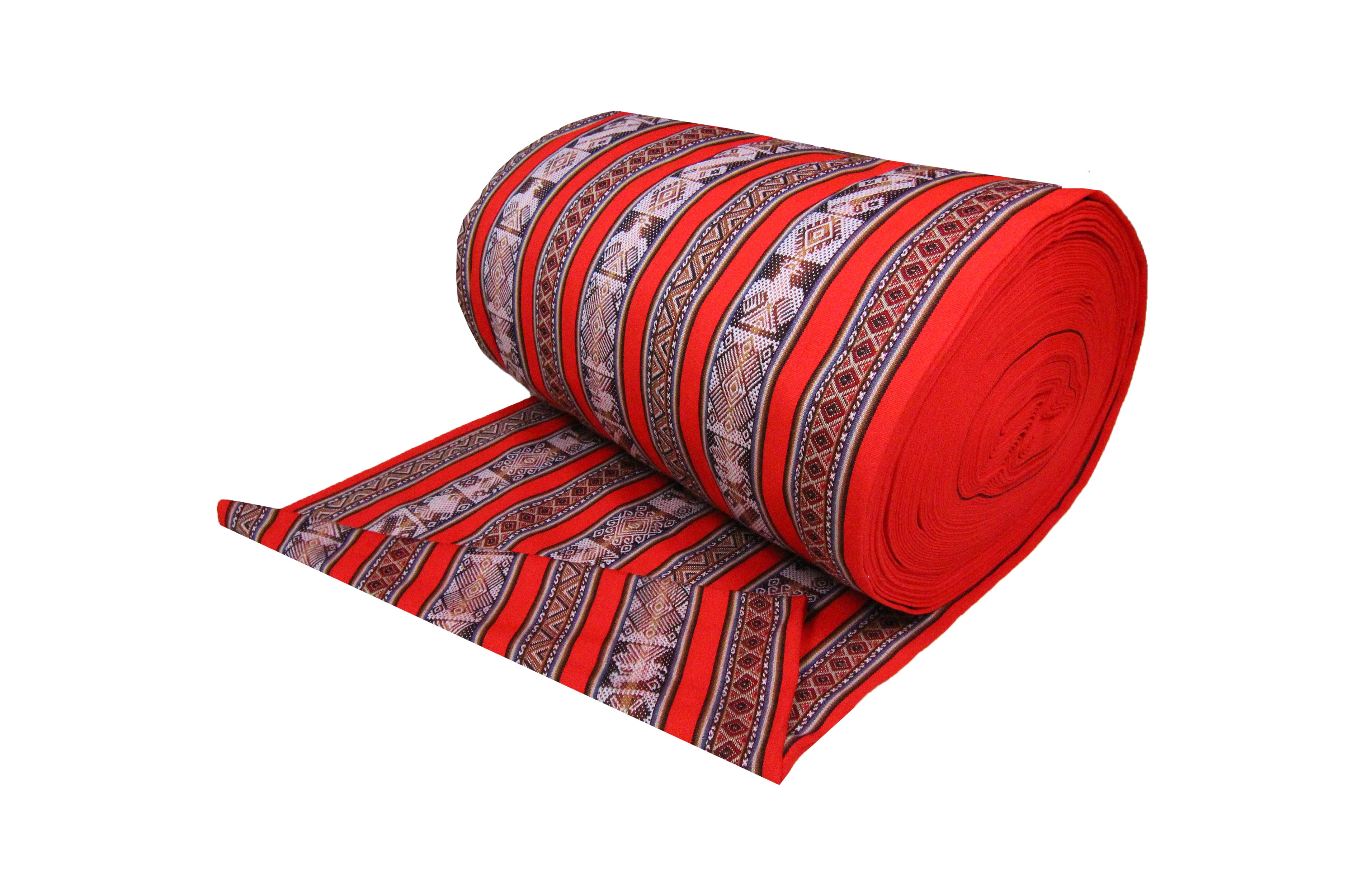 Pastorita Stoff Ethno bunt gestreift aus Peru, webstoff Meterware zum Nähen, DIY Fabric, 50 cm, Rot