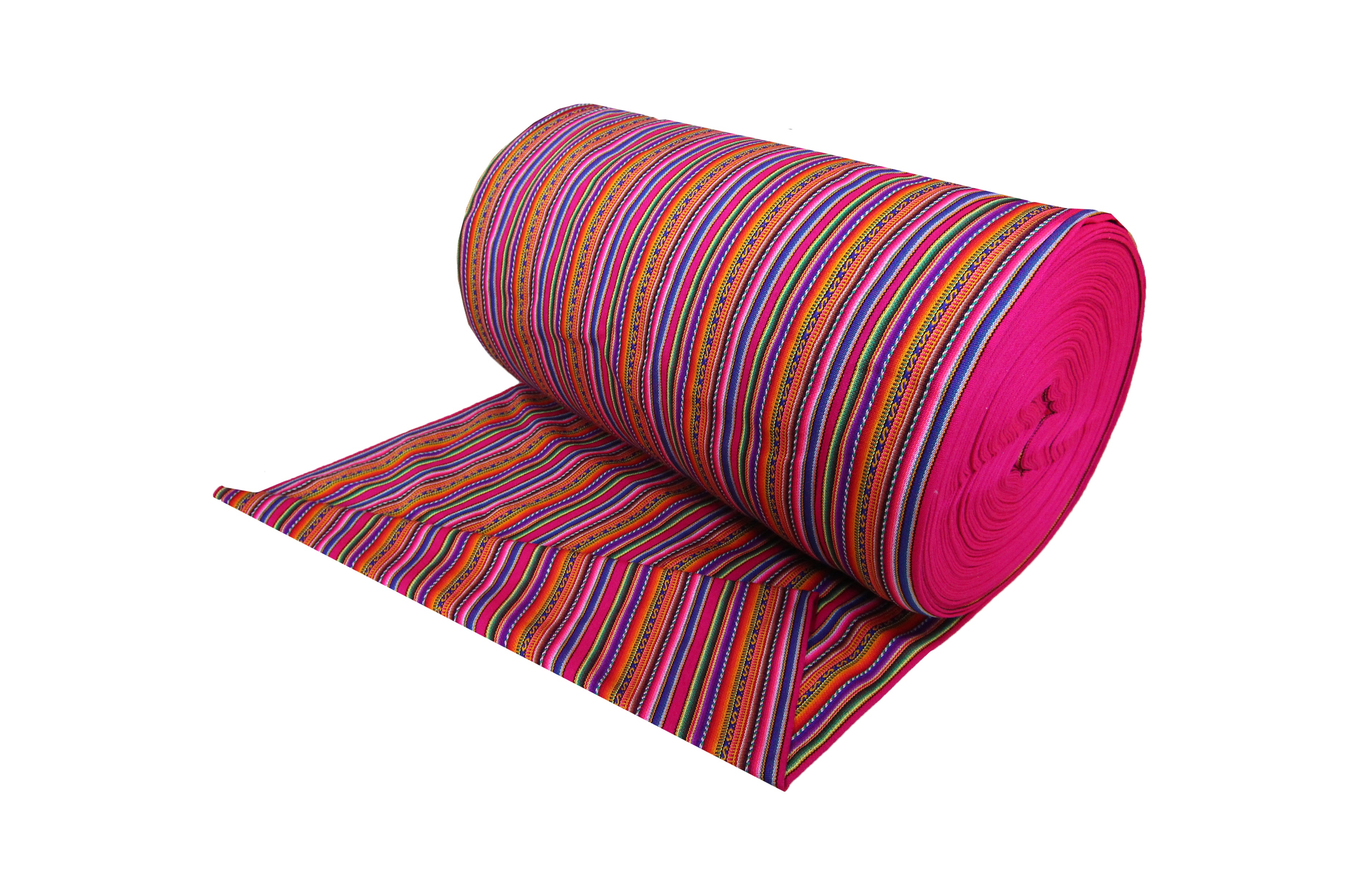 Kilya Stoff Ethno bunt gestreift aus Peru, webstoff Meterware zum Nähen, DIY Fabric, 50 cm, Magenta