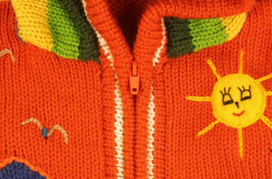 Kinderstrickjacke Orange