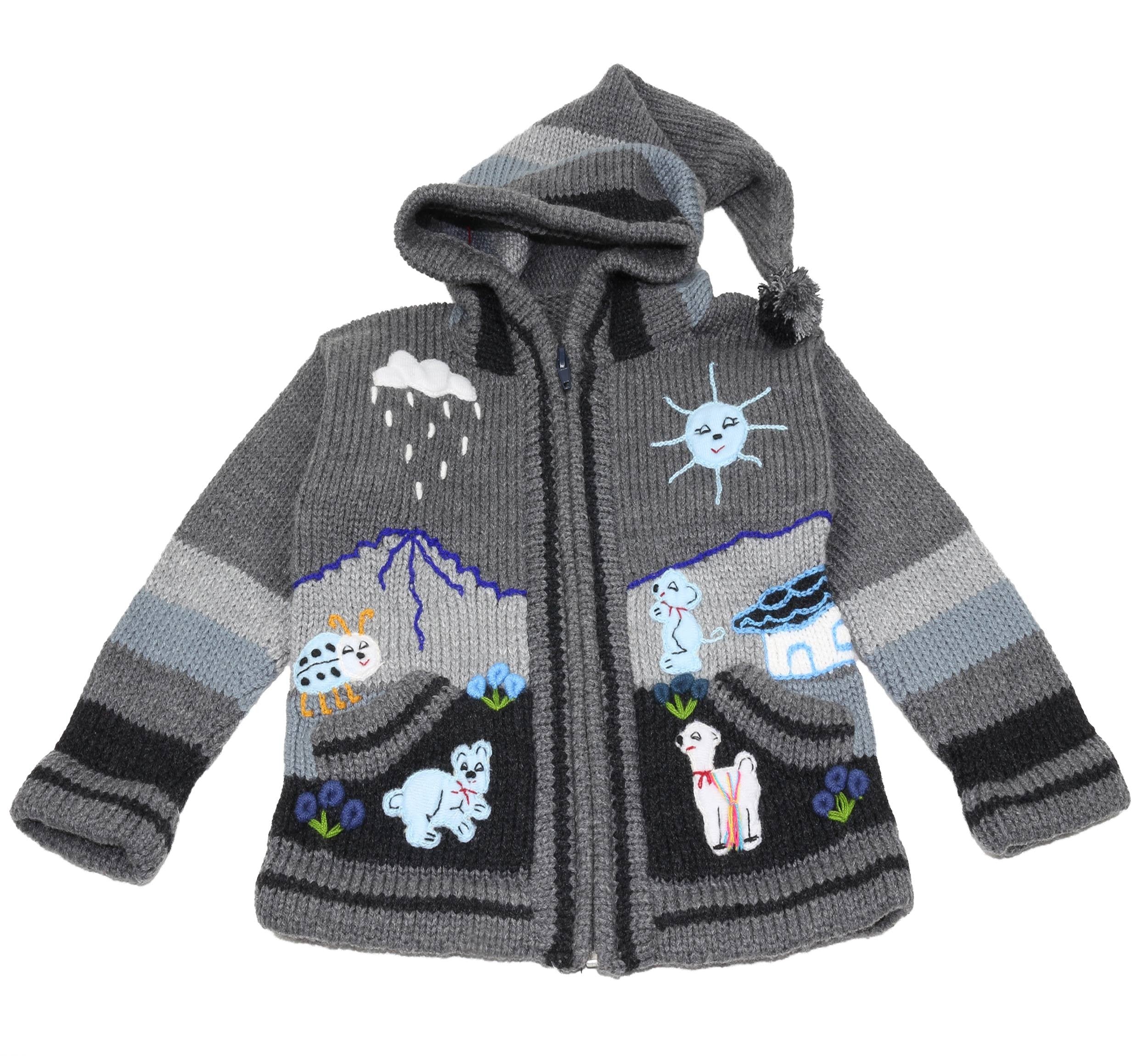 Kinderstrickjacke Grau