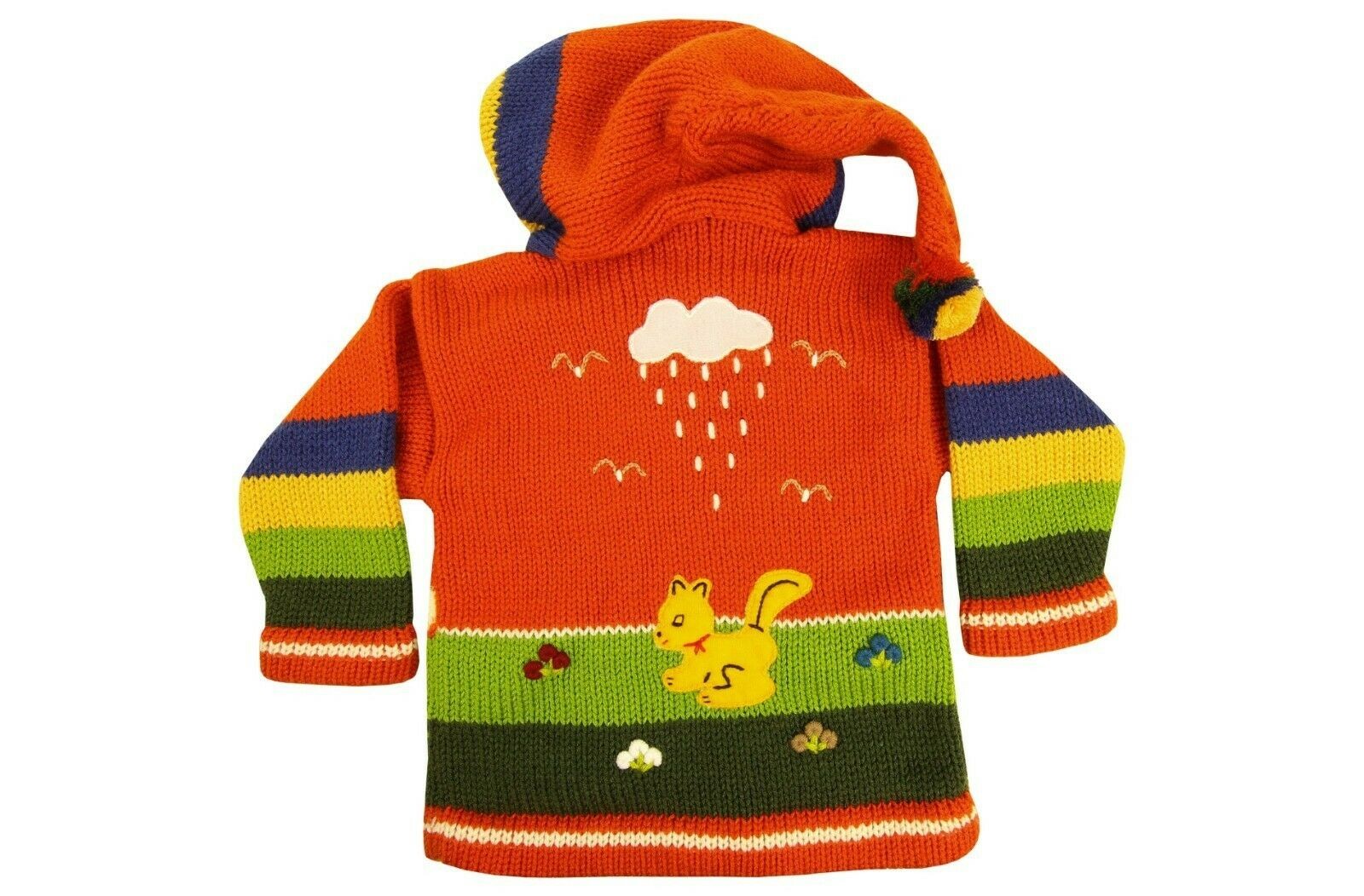 Kinderstrickjacke Orange