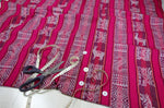 Laden Sie das Bild in den Galerie-Viewer, Huaco Stoff Ethno bunt gestreift aus Peru, webstoff Meterware zum Nähen, DIY Fabric, 50 cm, Magenta
