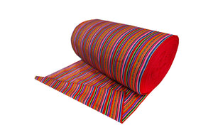 Kilya Stoff Ethno bunt gestreift aus Peru, webstoff Meterware zum Nähen, DIY Fabric, 50 cm, Rot