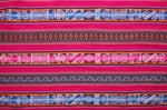 Laden Sie das Bild in den Galerie-Viewer, Chinchero Stoff Ethno bunt gestreift aus Peru, webstoff Meterware zum Nähen, DIY Fabric, 50 cm, Magenta
