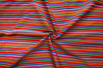 Laden Sie das Bild in den Galerie-Viewer, Kilya Stoff Ethno bunt gestreift aus Peru, webstoff Meterware zum Nähen, DIY Fabric, 50 cm, Rot
