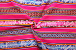 Laden Sie das Bild in den Galerie-Viewer, Chinchero Stoff Ethno bunt gestreift aus Peru, webstoff Meterware zum Nähen, DIY Fabric, 50 cm, Magenta
