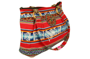 Handtasche Aus Peru, Farbe Rot Blau