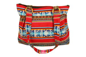 Handtasche Aus Peru, Farbe Rot Blau