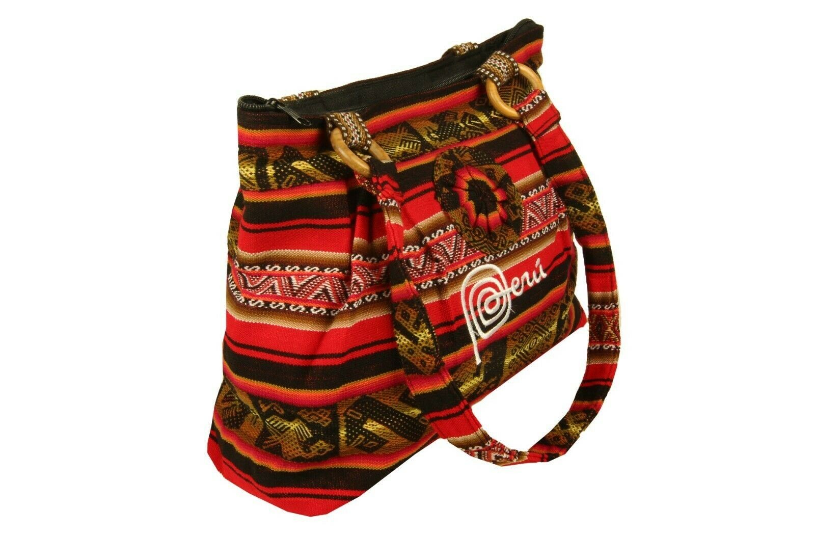 Handtasche Aus Peru, Farbe Rot Schwarz