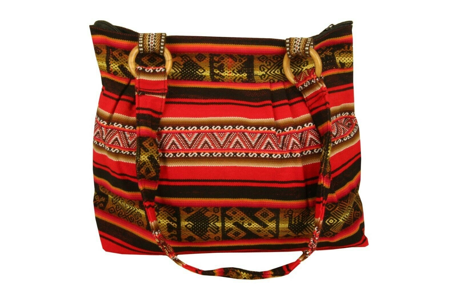 Handtasche Aus Peru, Farbe Rot Schwarz