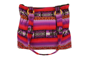 Handtasche Aus Peru, Farbe Lila Rot