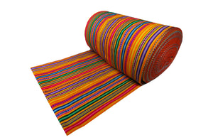 Jaujino Stoff Ethno bunt gestreift aus Peru, webstoff Meterware zum Nähen, DIY Fabric, 50 cm, Gelb